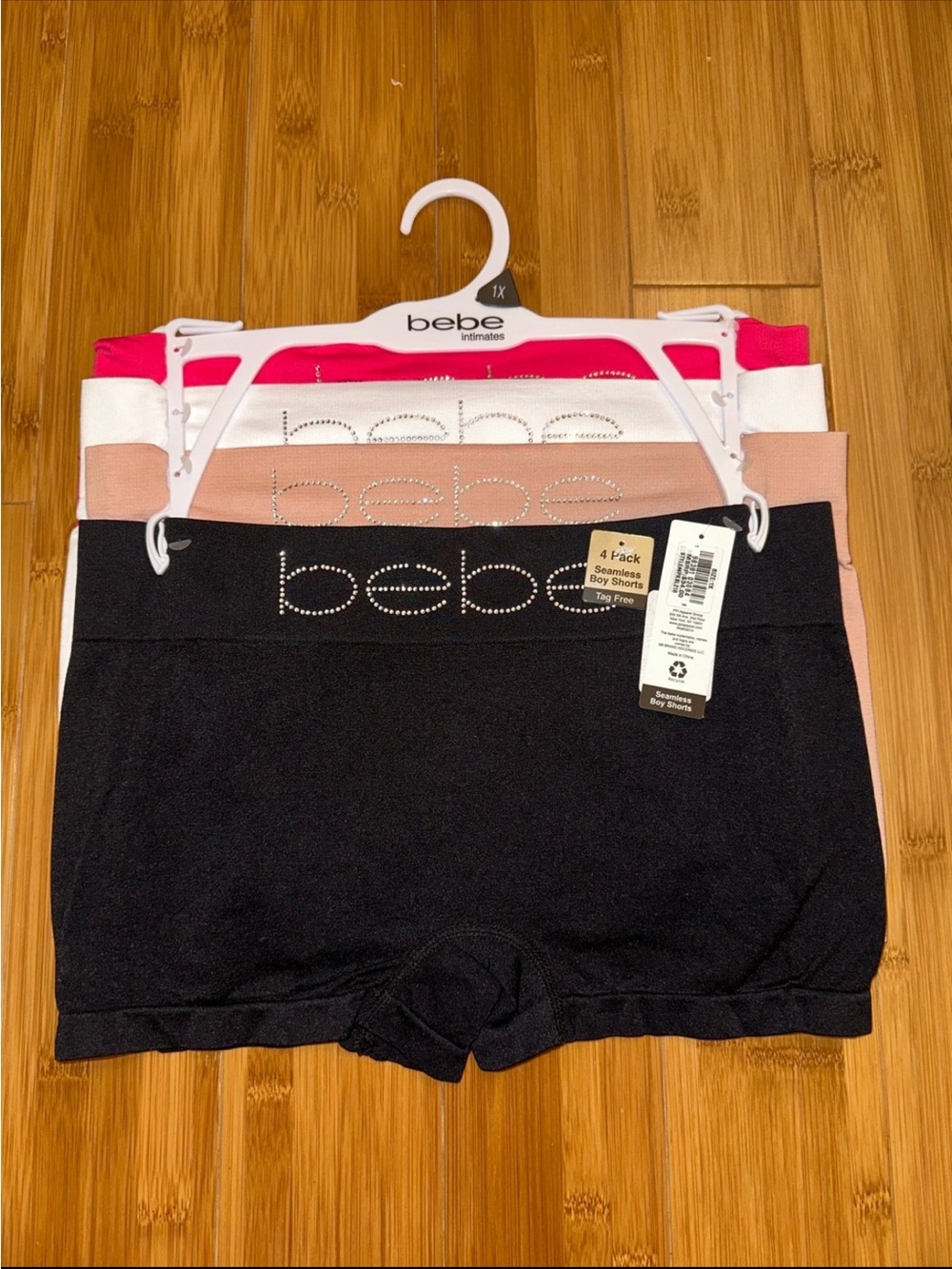 Bebe Women's Intimates Set - Black, Pink, Tan & White